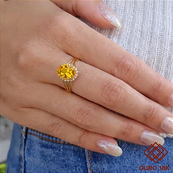 Anel Formatura Feminino Farmácia Ouro 18k - Sem emblema