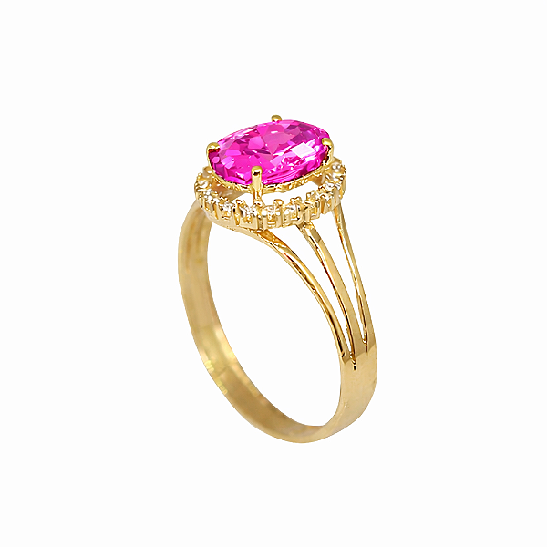 Anel Formatura Feminino Ciências Contábeis Ouro 18k - Sem emblema