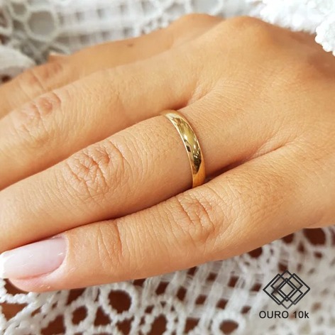 1 Aliança Casamento Ouro 10k