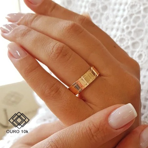 1 Aliança Casamento Ouro 10k