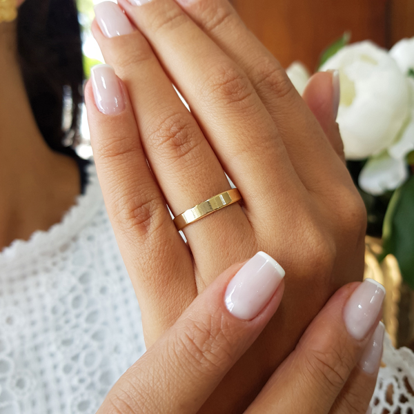 1 Aliança Casamento Ouro 10k