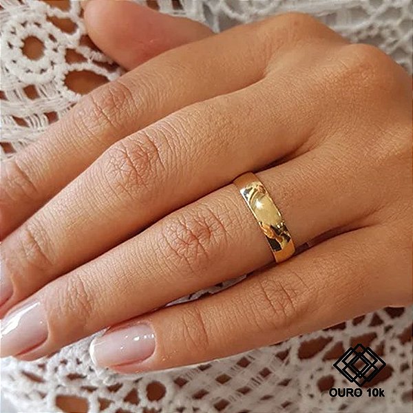 1 Aliança Casamento Ouro 10k