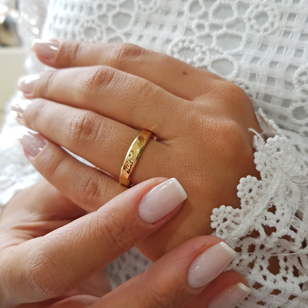 1 Aliança Casamento Ouro 10k