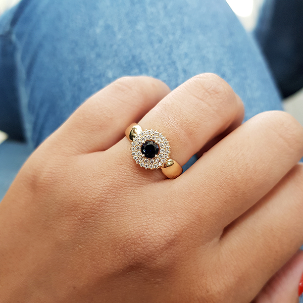 Anel Formatura Feminino Matemática Ouro 18k - Sem emblema