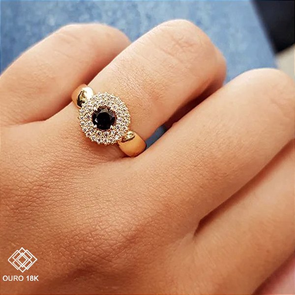 Anel Formatura Feminino Psicologia Ouro 18k - Sem emblema