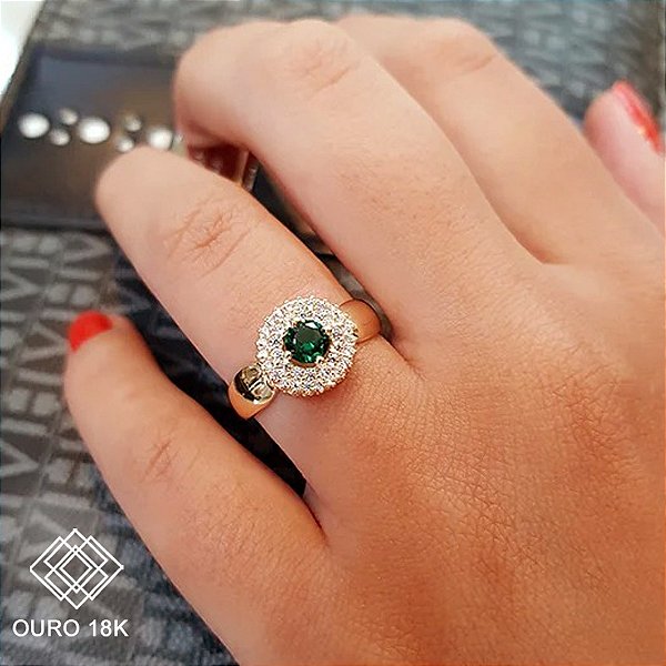 Anel Formatura Feminino Biologia Ouro 18k - Sem emblema