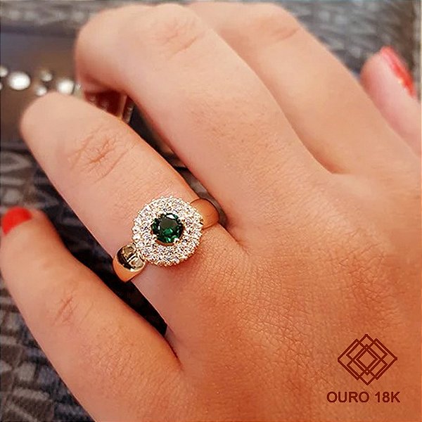 Anel Formatura Feminino Ensino Médio Ouro 18k - Sem emblema