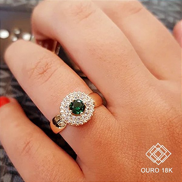 Anel Formatura Feminino Estética Ouro 18k - Sem emblema