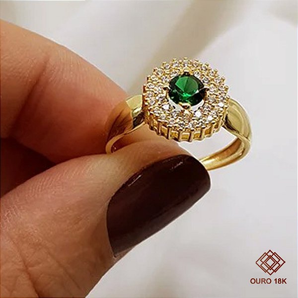 Anel Formatura Feminino Zootecnia Ouro 18k - Sem emblema