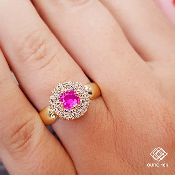 Anel Formatura Feminino Ciências Contábeis Ouro 18k - Sem emblema