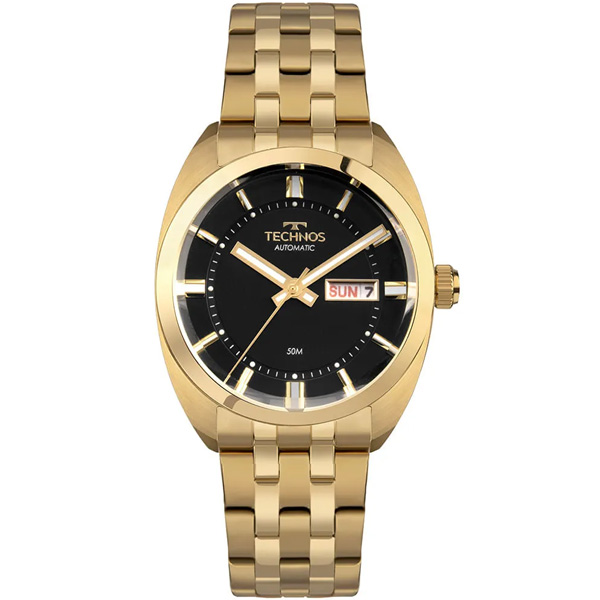 Relógio Technos Masculino Automatico Dourado 8205or/1p