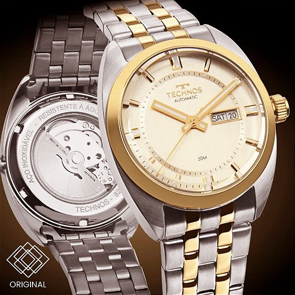 Relógio Technos Masculino Automatico Bicolor 8205ou/1x