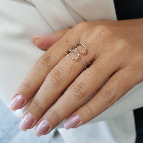 Anel Vazado Prata 925