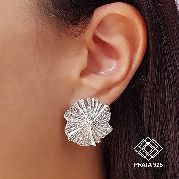Brinco Folha Prata 925