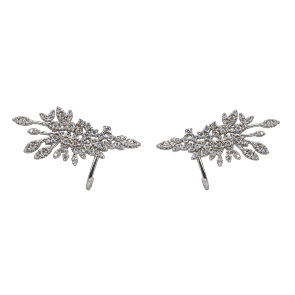 Brinco Ear Cuff Prata 925 Zircônias