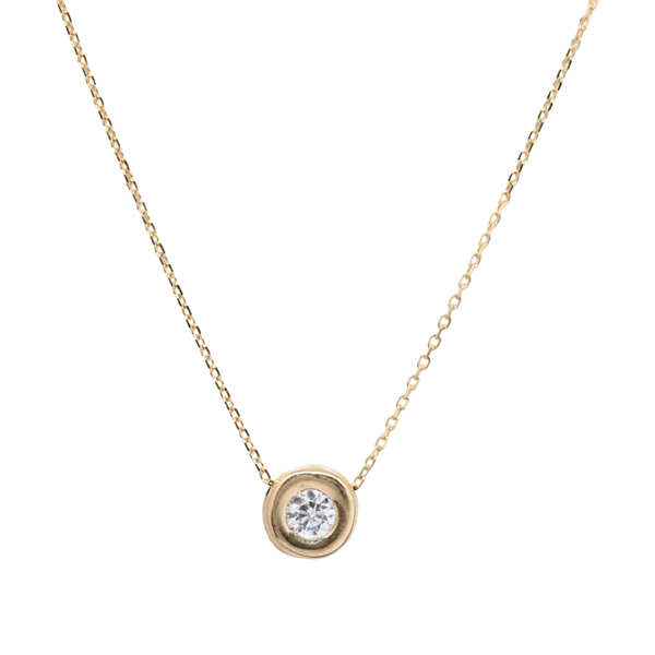 Gargantilha Ponto de Luz Ouro 18k e Moissanite 3,5mm