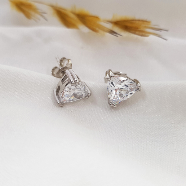 Brinco Ponto de Luz Prata 925 Zircônia