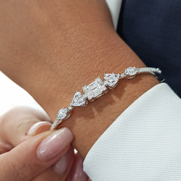 Bracelete Prata 925 Zircônias