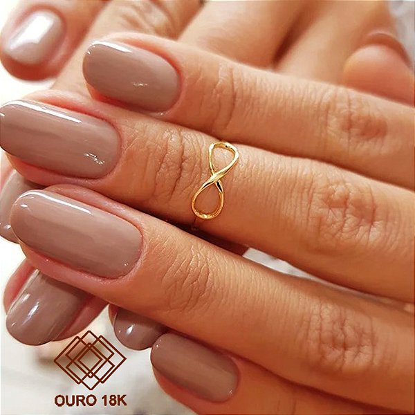 Anel Infinito Falange Ouro 18k