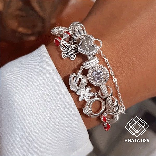Pulseira Berloques Prata 925