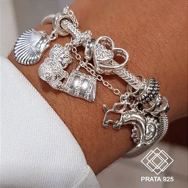 Pulseira Berloques Prata 925