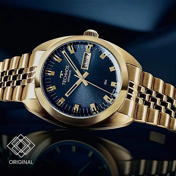 Relógio Technos Masculino Automatico Dourado 8205ON/1A