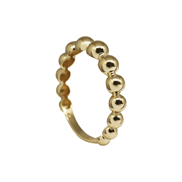 Anel Esferas Falange Ouro 18k