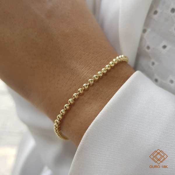 Pulseira Esferas Ouro 18k
