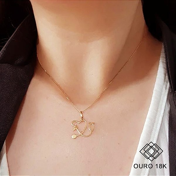 Pingente Medicina Formatura Ouro 18k