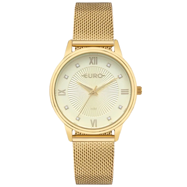 Kit Relógio Euro Feminino Soul Dourado Eu2035zbq/k4d
