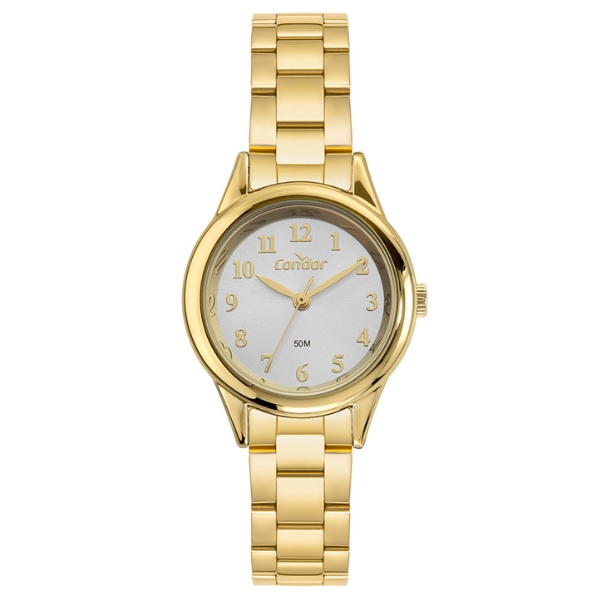 Kit Relógio Condor Feminino Dourado Co2035oah/k4x