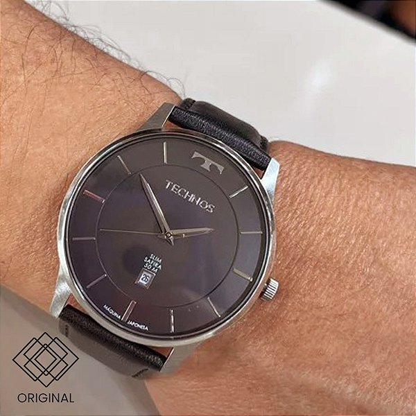 Relógio Technos Slim Masculino Prata Gm10yy/0p