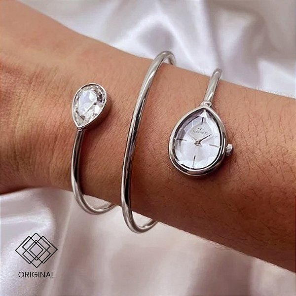 Relógio Technos Feminino Bracelete Prata Vx00bb/1k