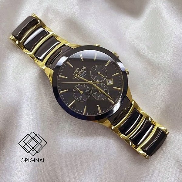 Relógio Technos Masculino Cerâmica Bicolor Js25bdd/2p