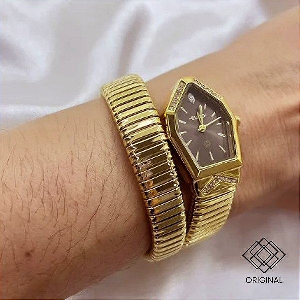 Relógio Euro Serpente Dourado Eu2035zam/5m