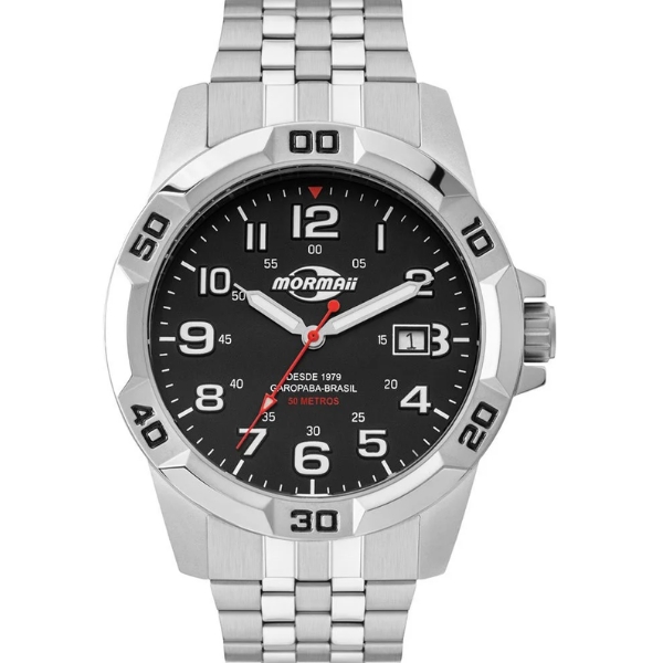 Relógio Mormaii Masculino Prata Mo2317ad/1p