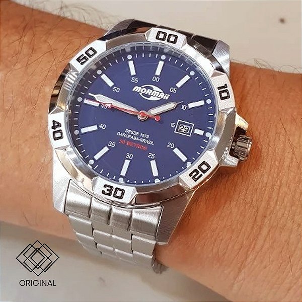 Relógio Mormaii Masculino Prata Mo2317ag/1a