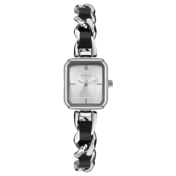 Relógio Euro Prata e Couro Eu2035zbl/5k