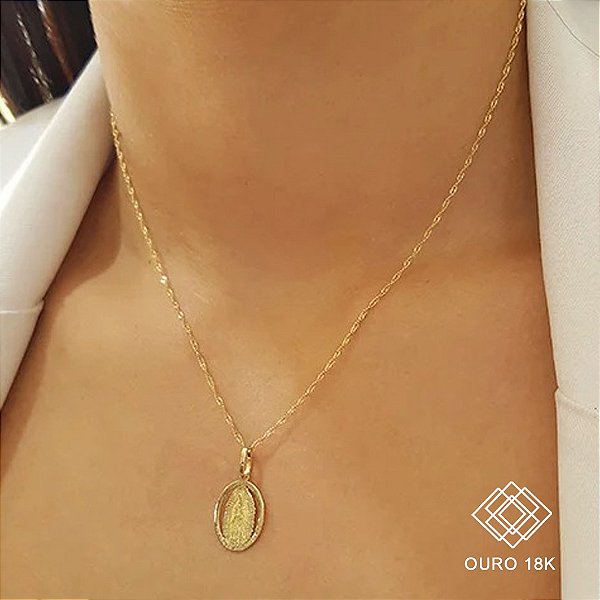 Pingente Nossa Senhora de Guadalupe Ouro 18k