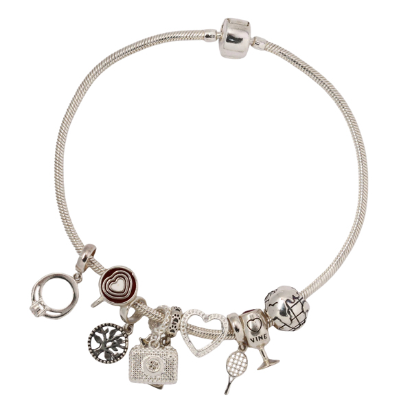 Pulseira Berloques Prata 925