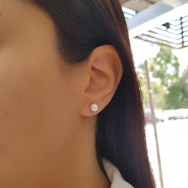 Brinco Pérola em Ouro 18k - 6mm