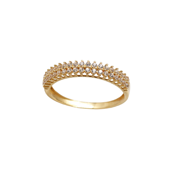 Anel Aparador em Ouro 18k e Zircônias