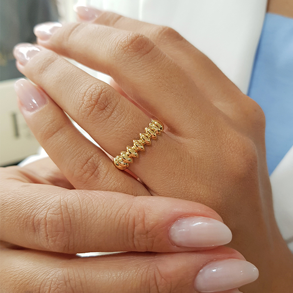 Anel Gotas Bold Ouro 18k