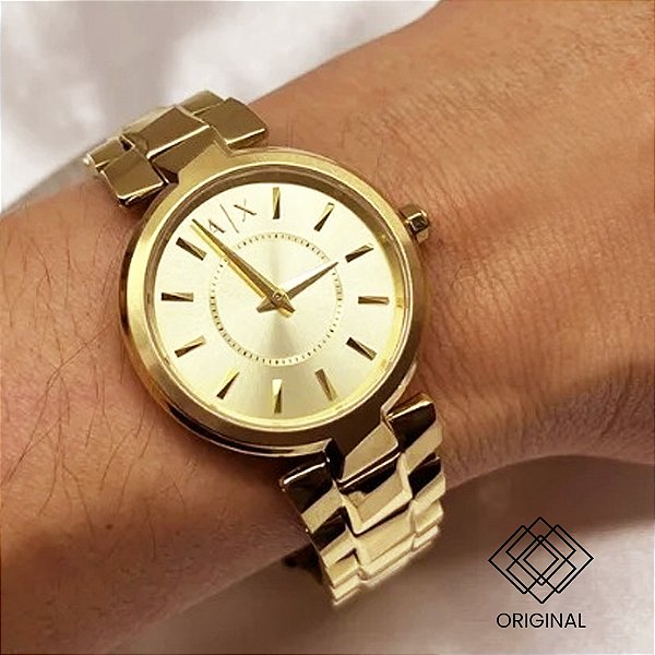 Relógio Armani Exchange Feminino Dourado Ax4407b1 C1kx