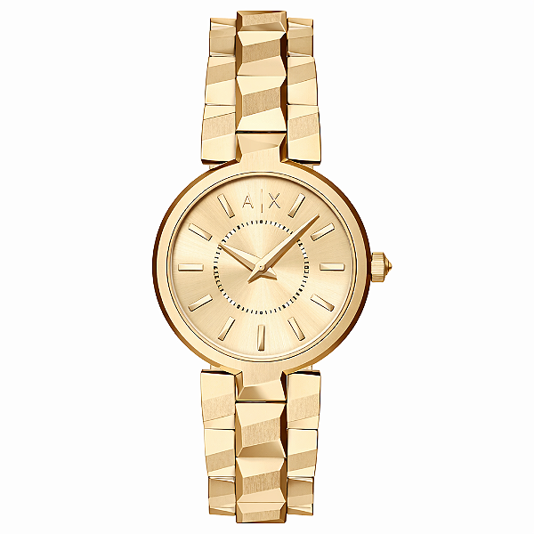 Relógio Armani Exchange Feminino Dourado Ax4407b1 C1kx