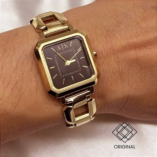Relógio Armani Exchange Dourado Feminino Ax5738b1 N1kx