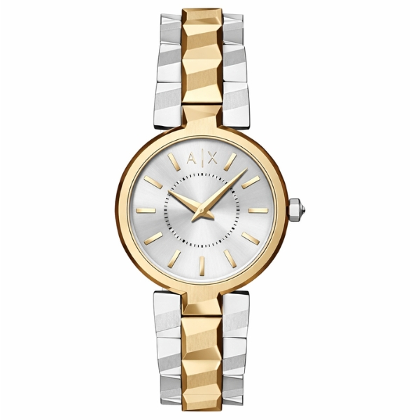 Relógio Armani Exchange Bicolor Feminino Ax4406b1 S1sx