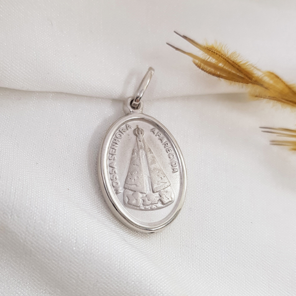 Pingente Nossa Senhora Aparecida em Prata 925