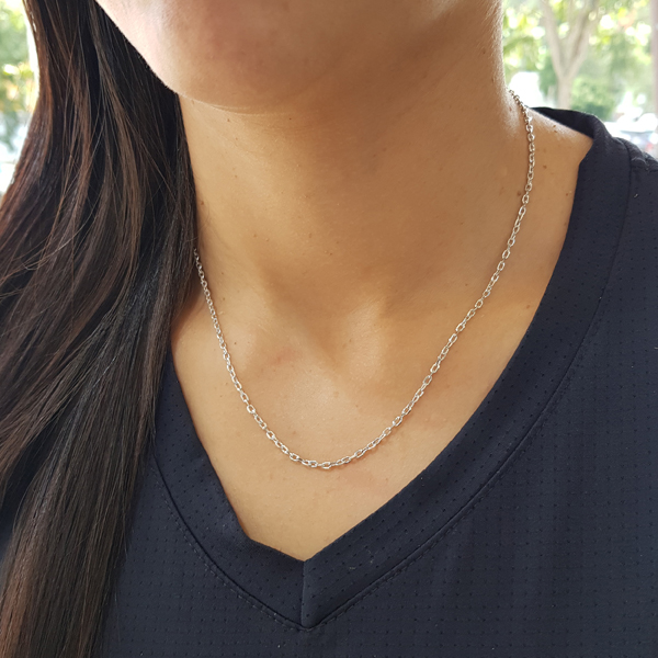 Cordão Bailarina em Prata 925 - 45cm