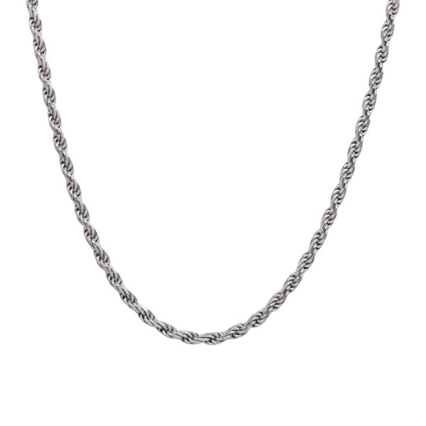 Cordão Cabo de Aço Prata 925 - 45cm